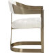 Beaumont Antique Brass / Rhea Light Barley Dining Armchair